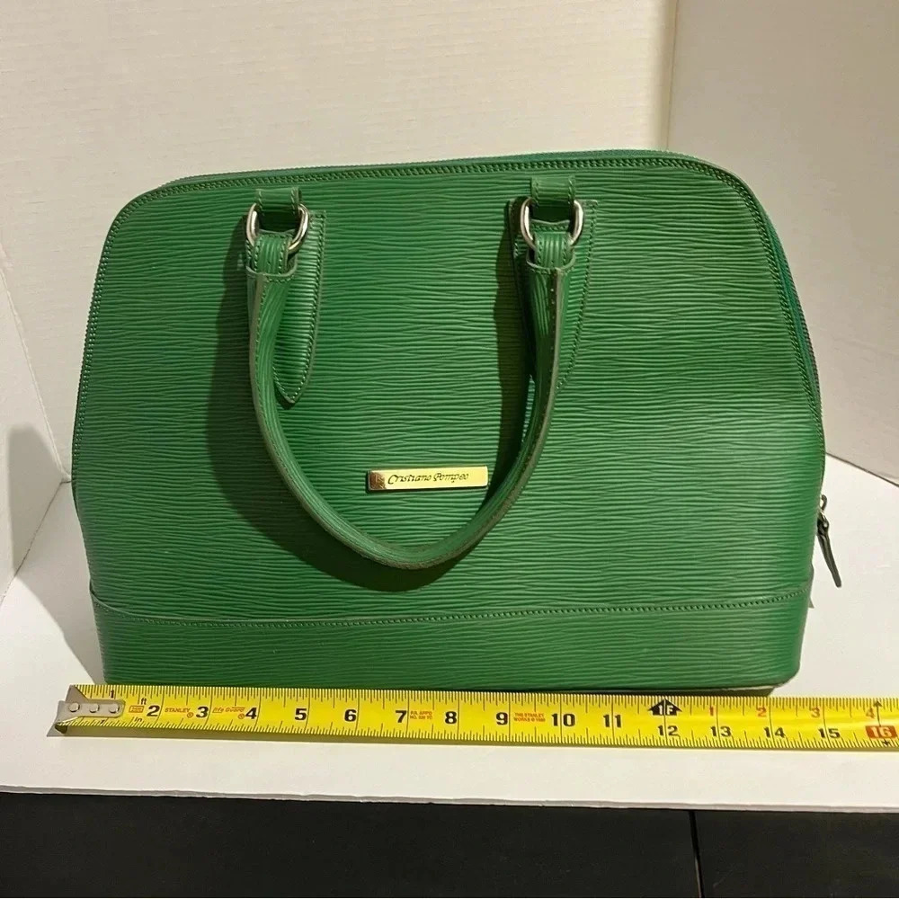 Cristiano Pompeo Handbag Purse Alma Green Made In Italy - Picture 10 of 12